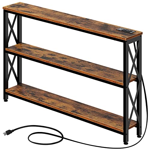 Rolanstar Sofa Table with Charging Station: Functional and Stylish Storage Solution