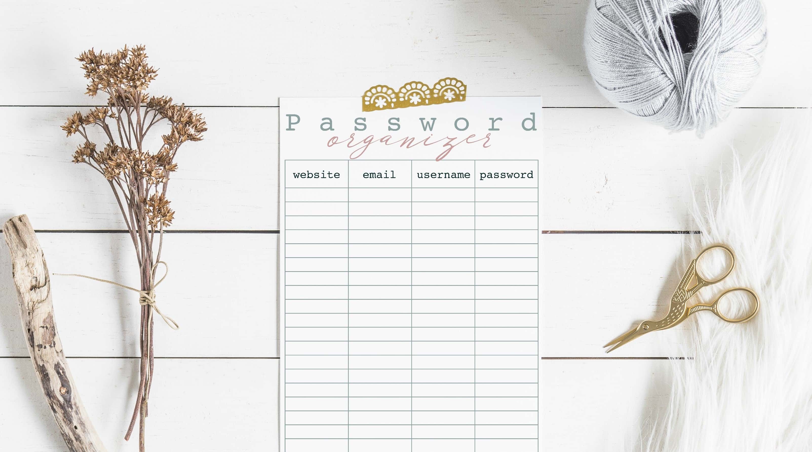 How To Organize Passwords On Paper